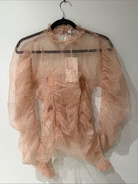 H&M Studio Sheer Blouson Top